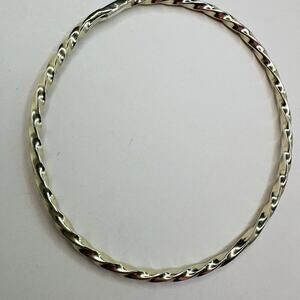 Sterling Silver Dainty Rope Twist Bangle Bracelet